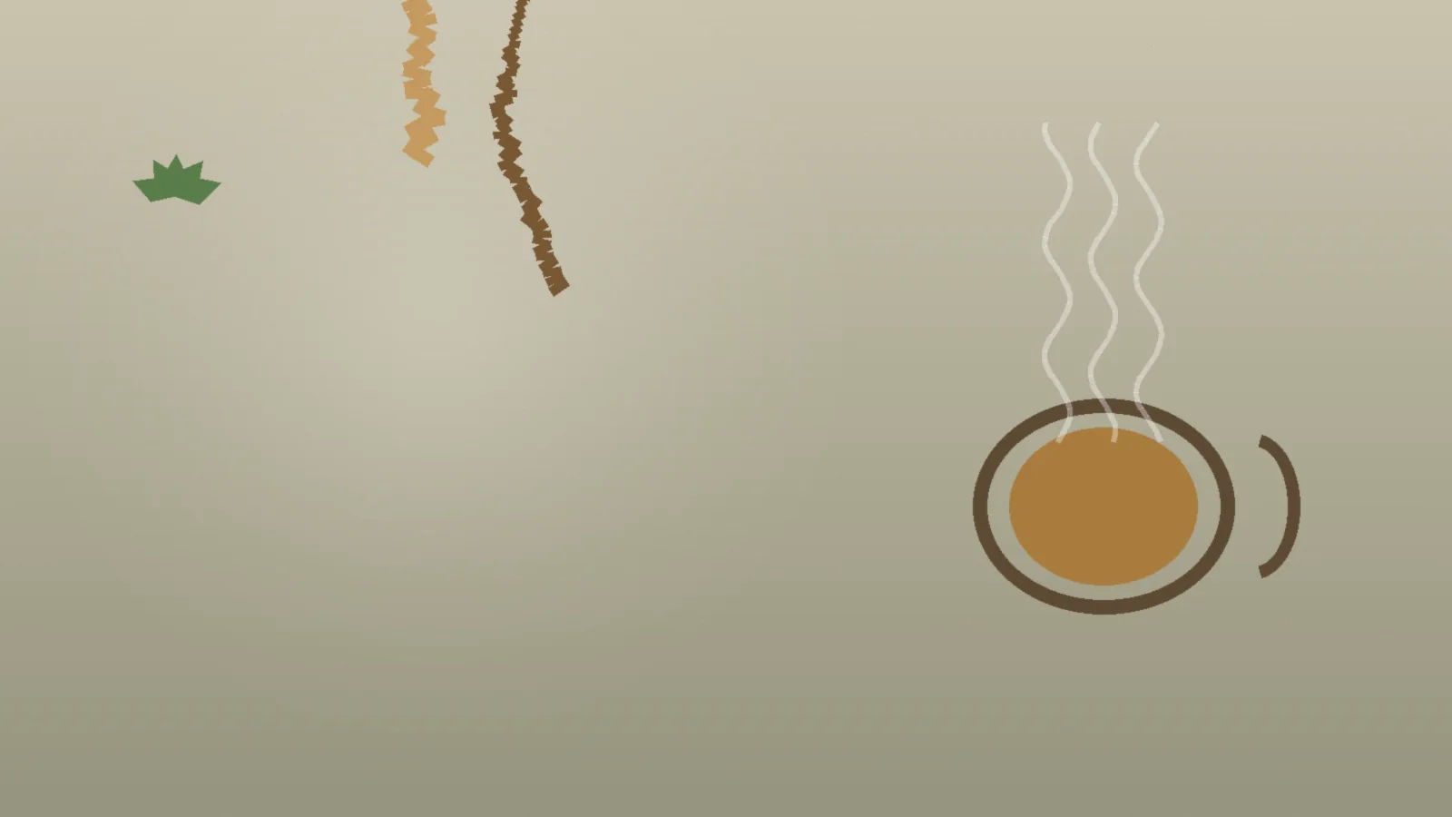 Tasse d'infusion de ginseng fumante sur fond doux